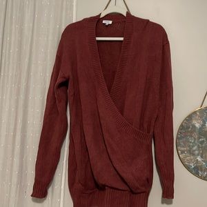 Tobi wrap sweater dress